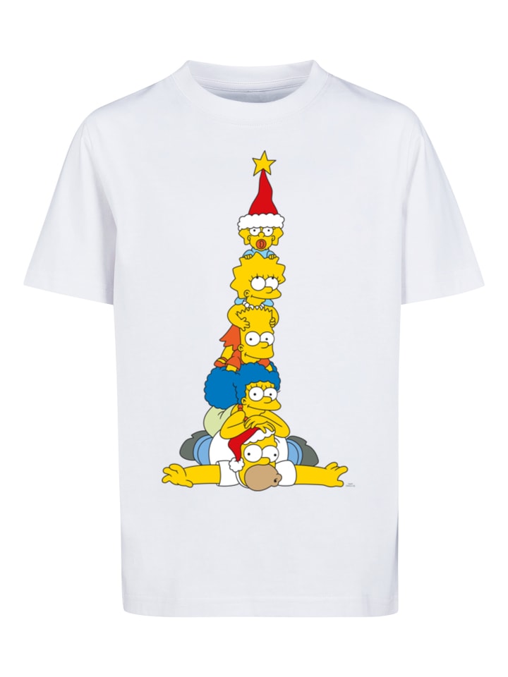 Christmas T-Shirt limango weiß kaufen | Weihnachtsbaum The F4NT4STIC Family Simpsons günstig in