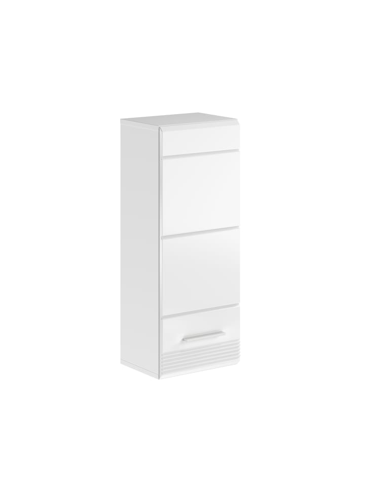 Hängeschrank in weiß/weiß hochglanz - (B) 30 x (H) 77 x (T) 23