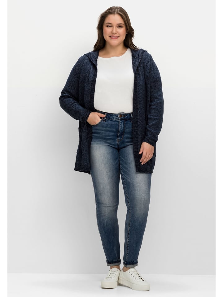 sheego Strickjacke limango in | günstig kaufen meliert nachtblau