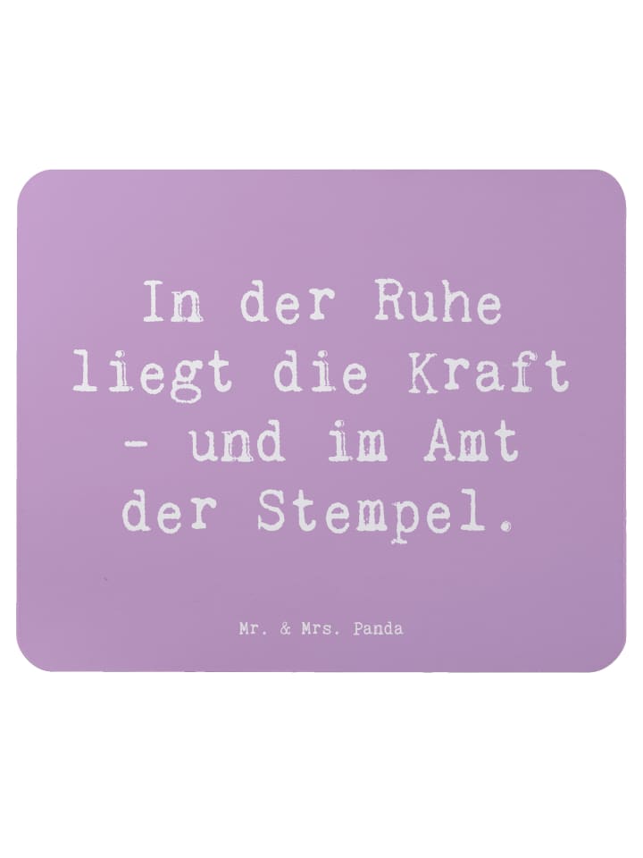 Maus-Pad Spruch Beamtin Kraft mit Spruch in Lavendeltraum