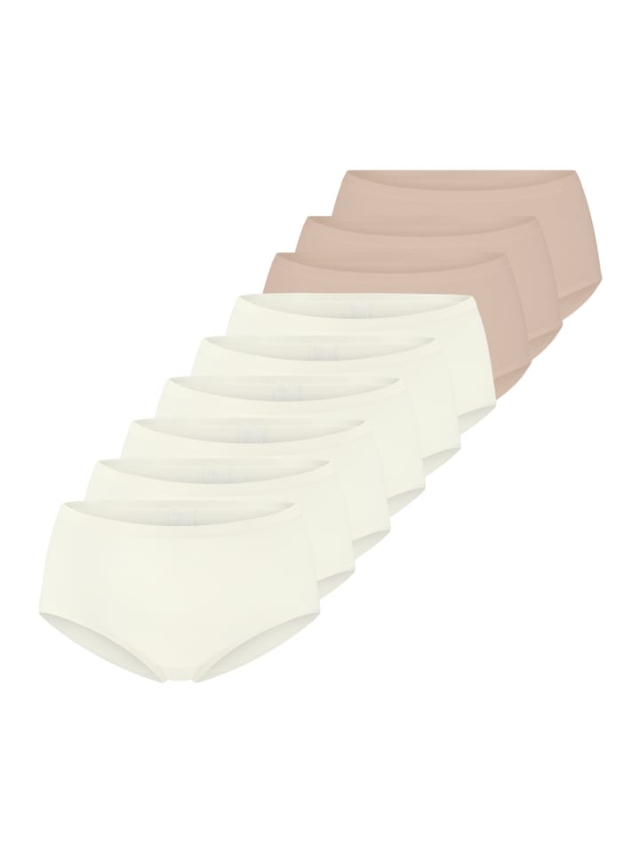 High Waist Panty GO Daily Cotton in Weiß / beige