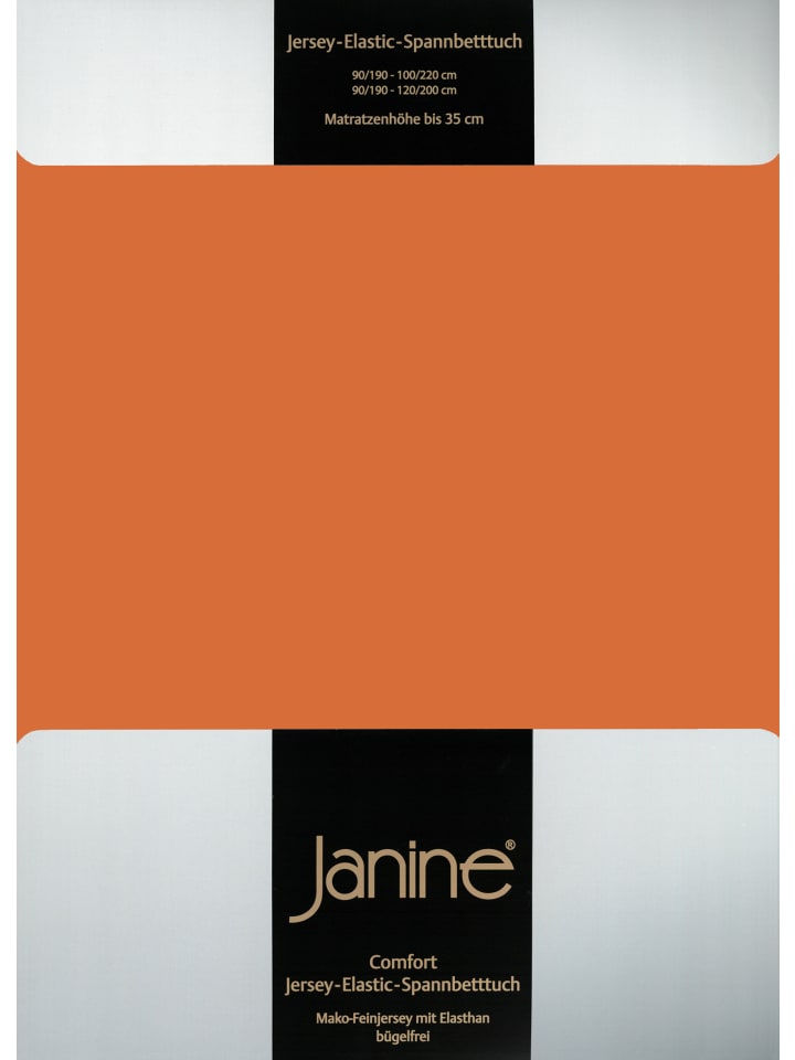Janine Spannbetttuch Elastic Jersey 5002 in rost-orange