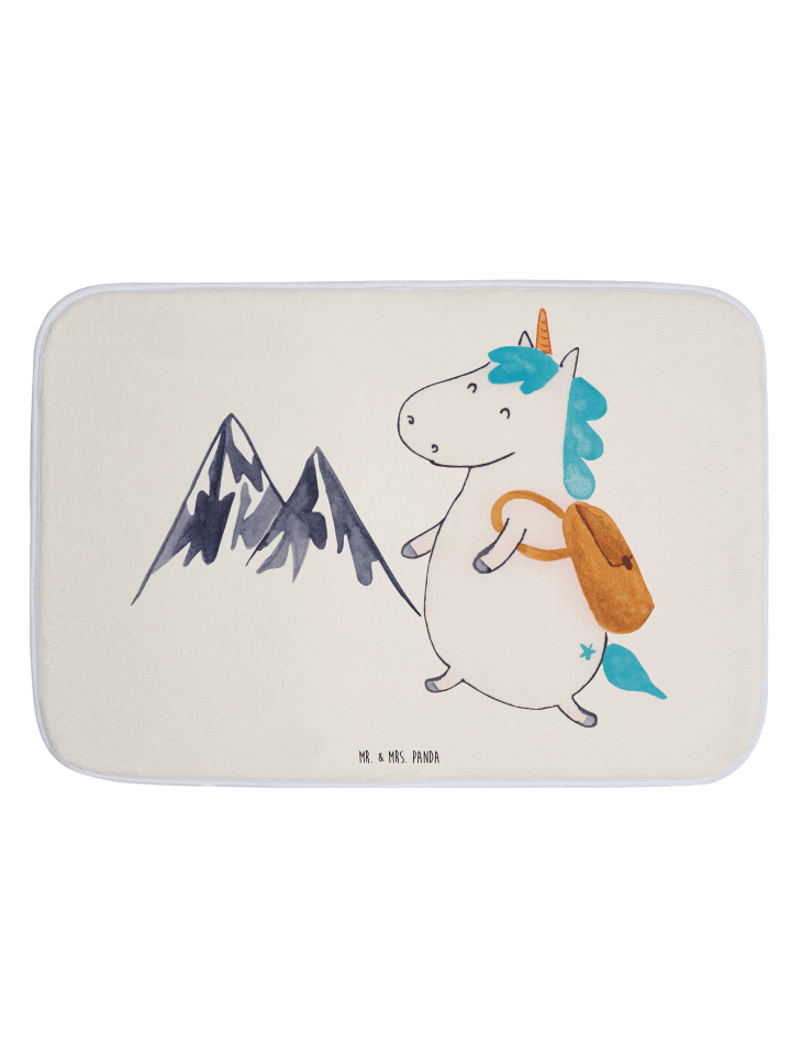 Badevorleger Einhorn Bergsteiger ohne Spruch in Weiß