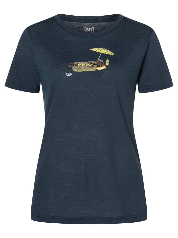 W HOT DOG TEE in blau