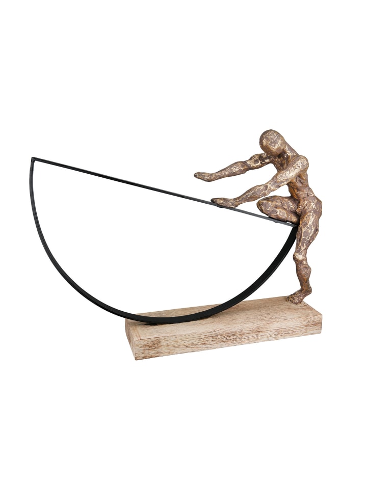 Skulptur Uphill bronzefarben - (H) 29,5 cm