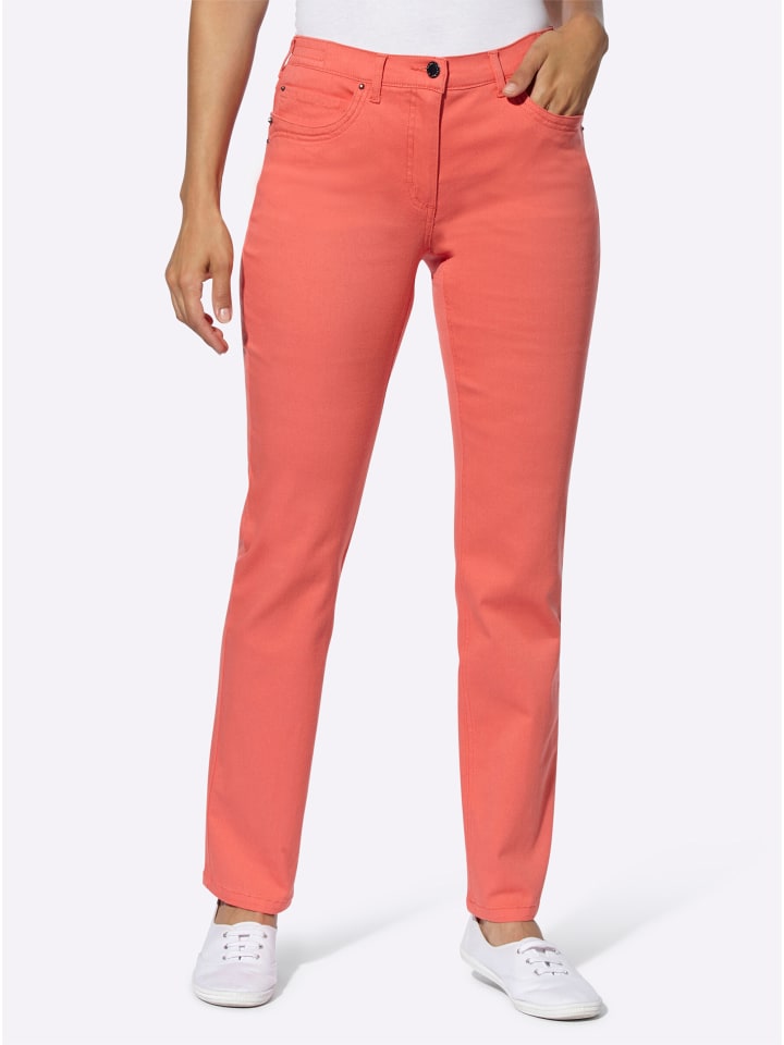 Jeans in koralle