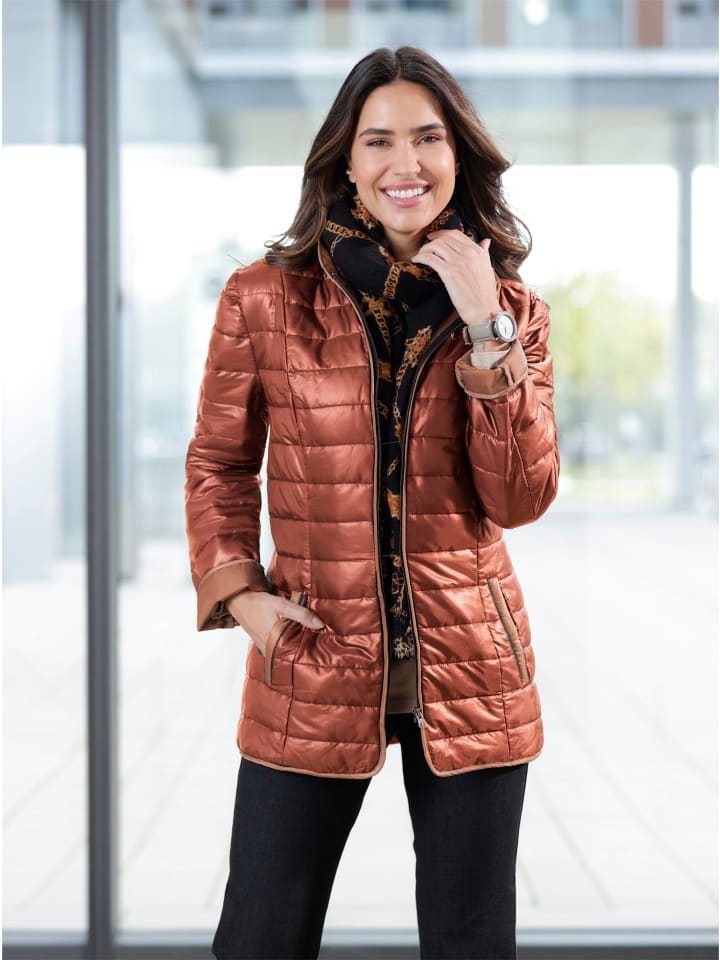 Steppjacke in terrakotta