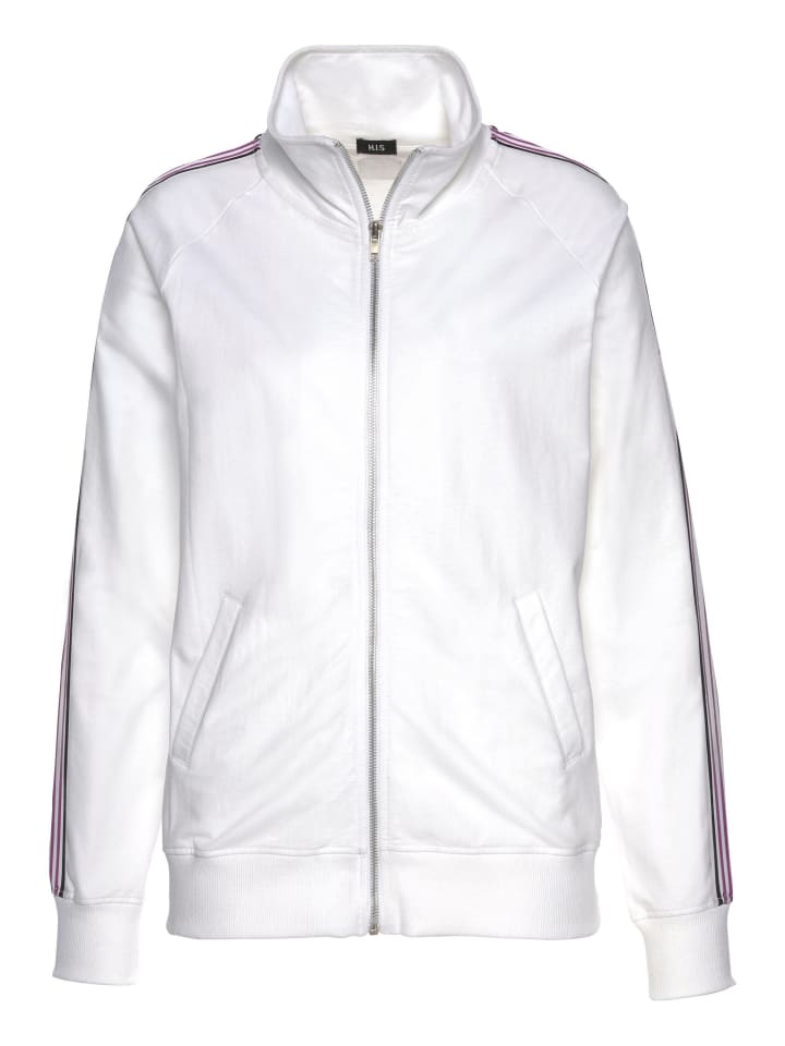 Sweatjacke in weiß