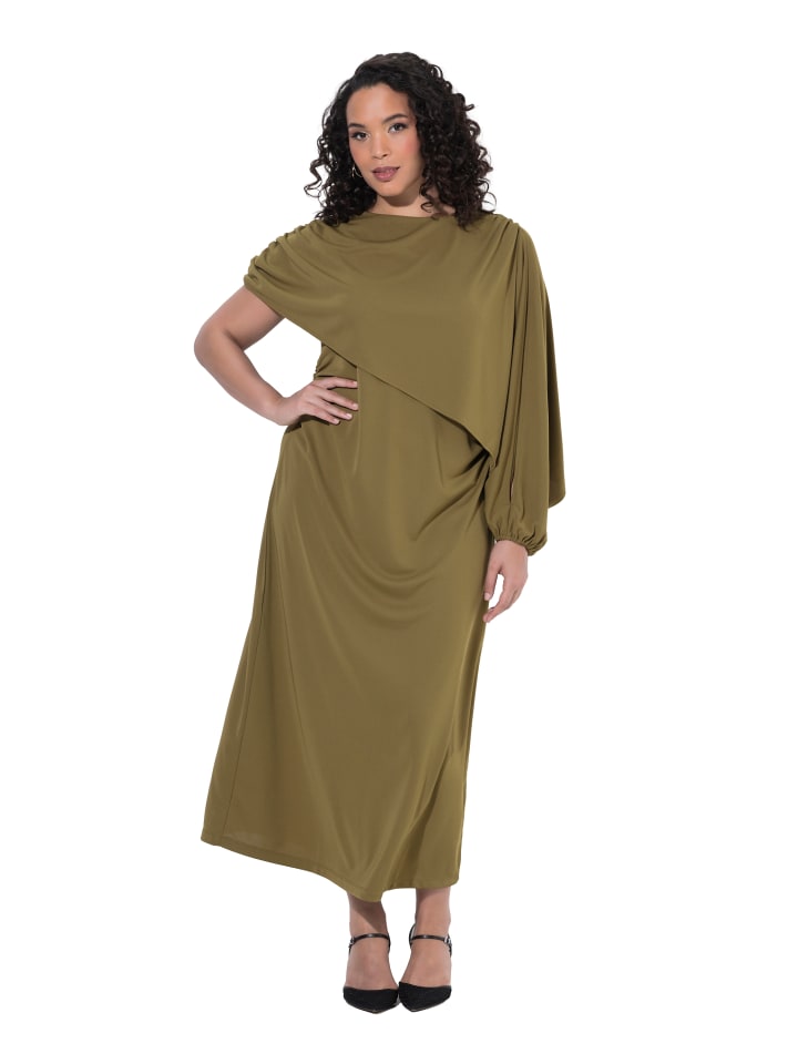 Abendkleid in bronzengelb