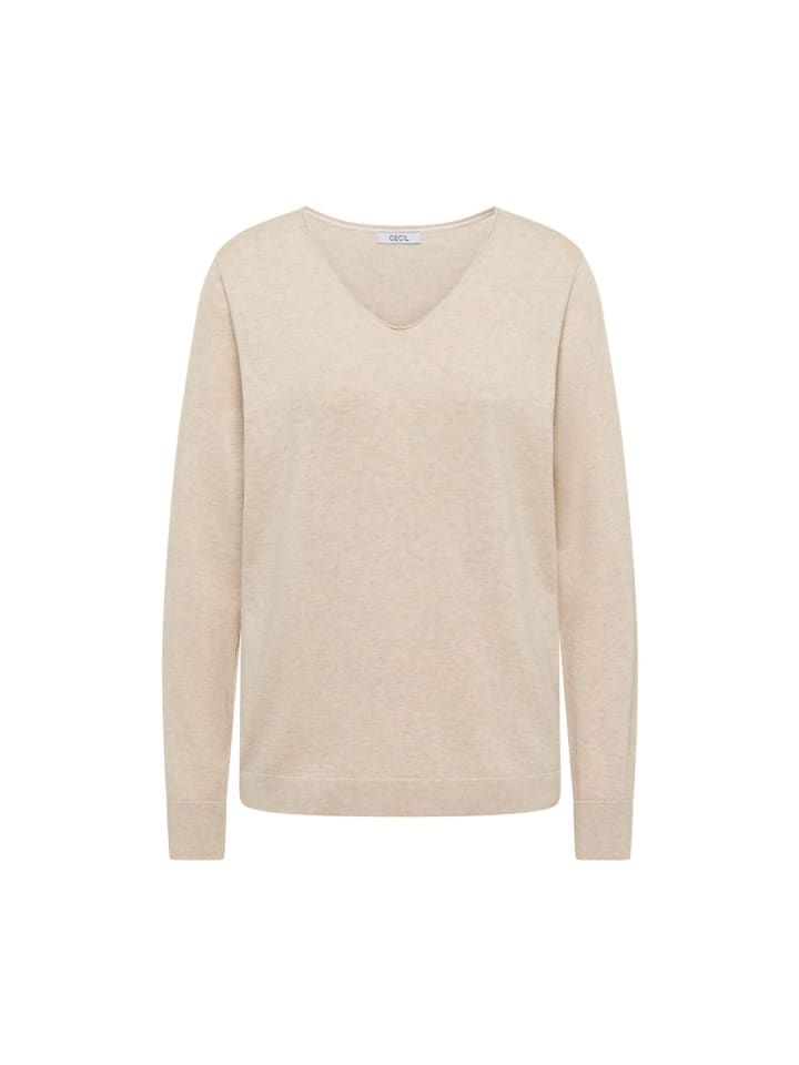 Pullover in egg beige melange