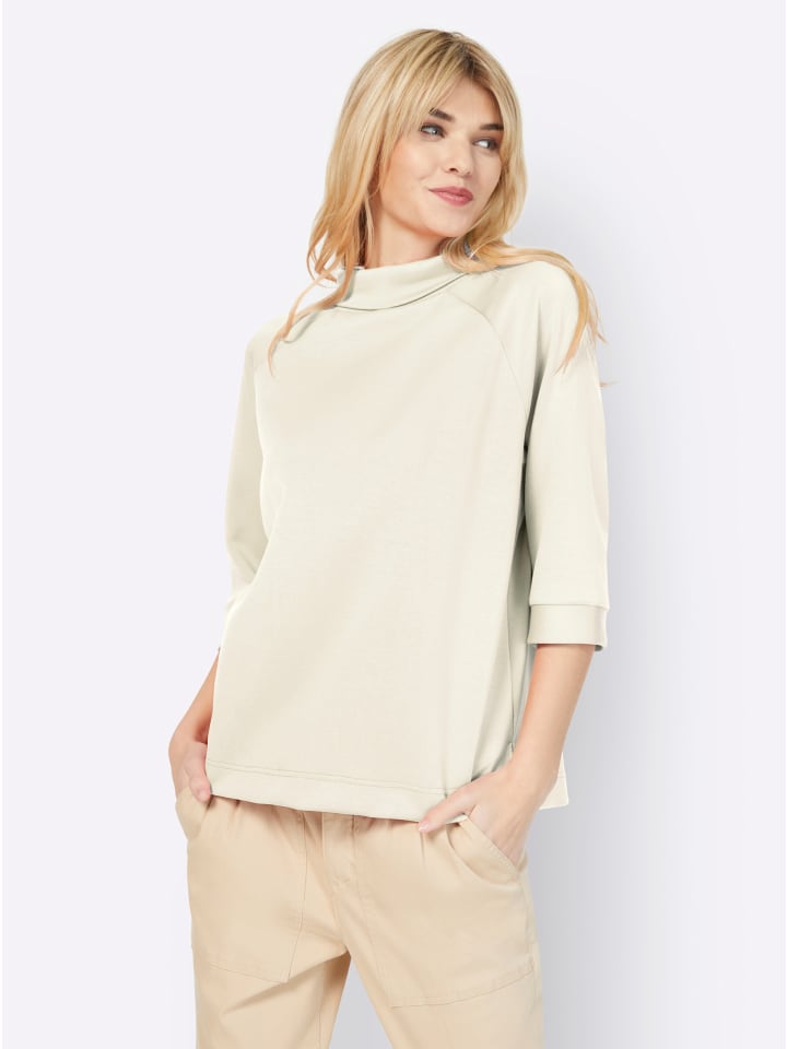 Sweatshirt in champagner