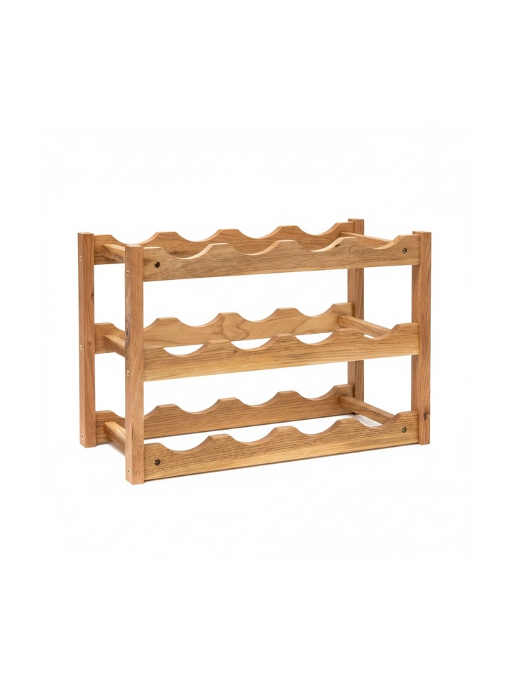 Weinregal in Natur - (B)42,5 x (H)28 x (T)21 cm