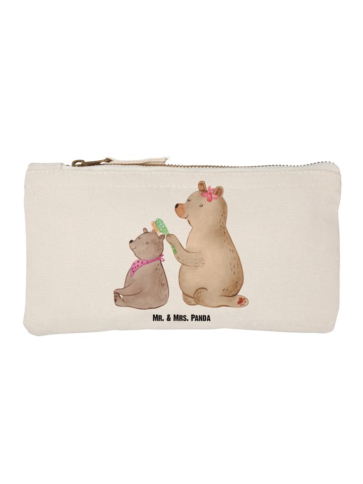 Kulturtasche Bär Kind ohne Spruch in Weiß