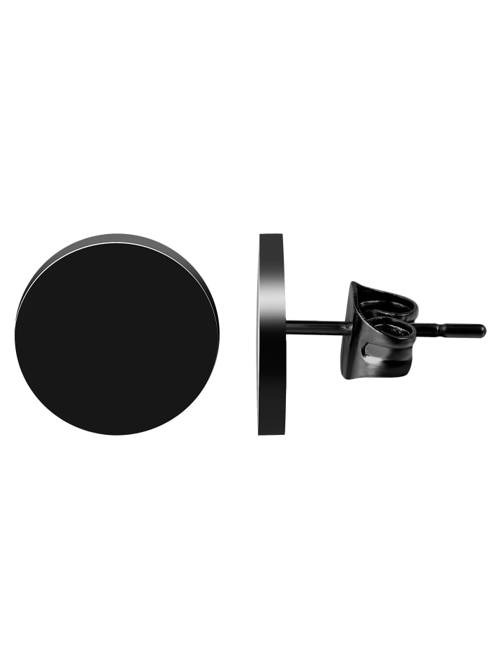 Damen Ohrringe – Ohrstecker aus Edelstahl in schwarz