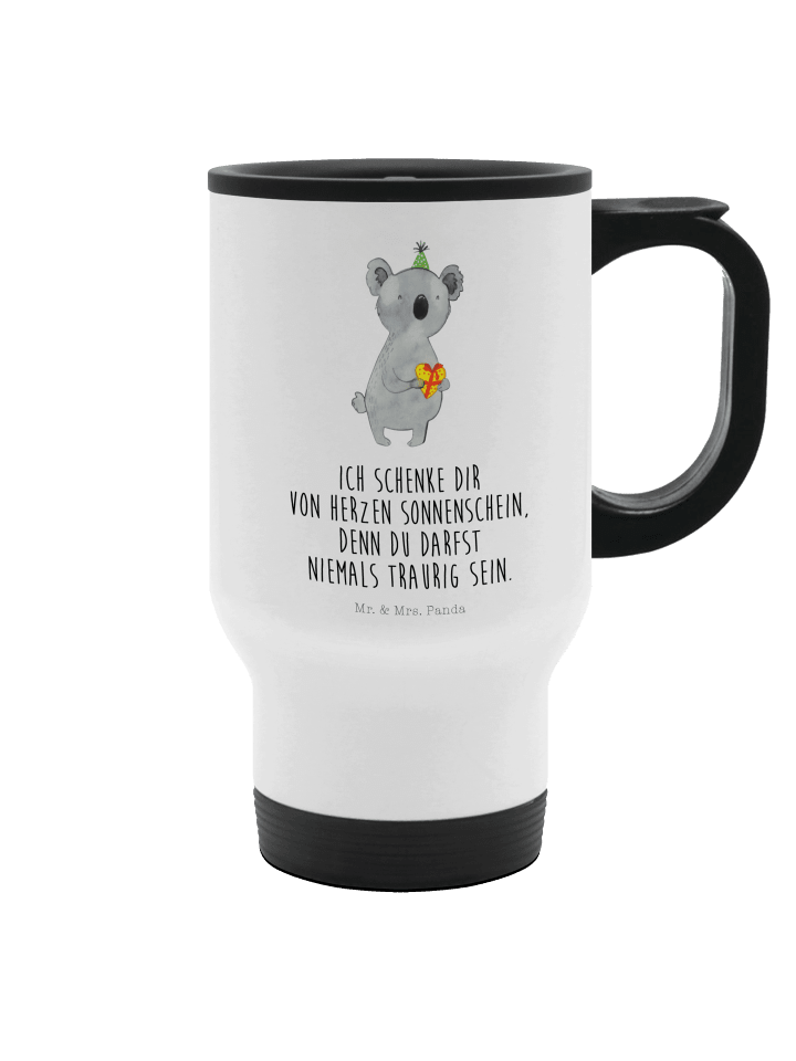 Thermosbecher Koala Geschenk mit Spruch in Weiß