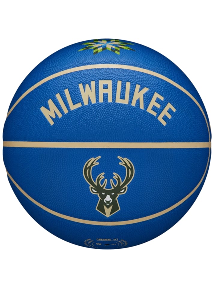 Wilson NBA Team City Collector Milwaukee Bucks Ball in Blau