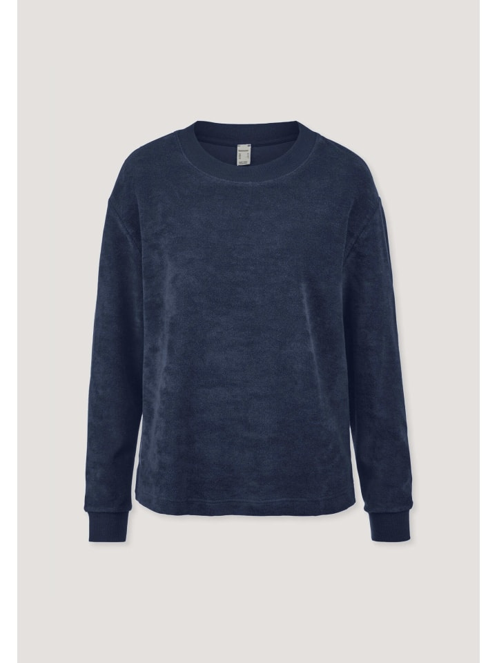 Frottee Loungeshirt in mitternachtsblau