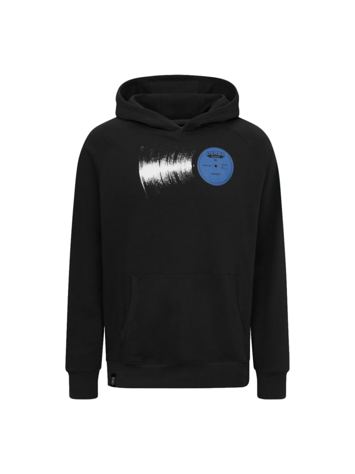 Hoodie Platte in jet black