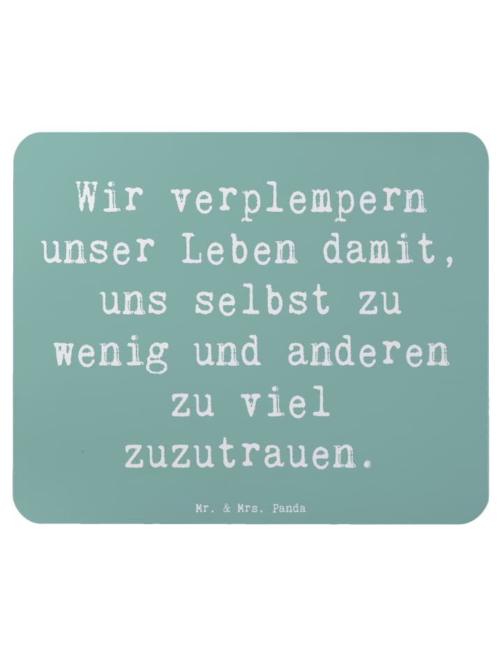 Maus Pad Spruch Leichtigkeit und Vertrauen mit ... in Meeresbrise
