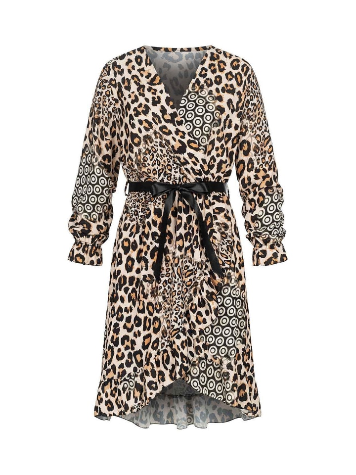 Day Dress in beige/black