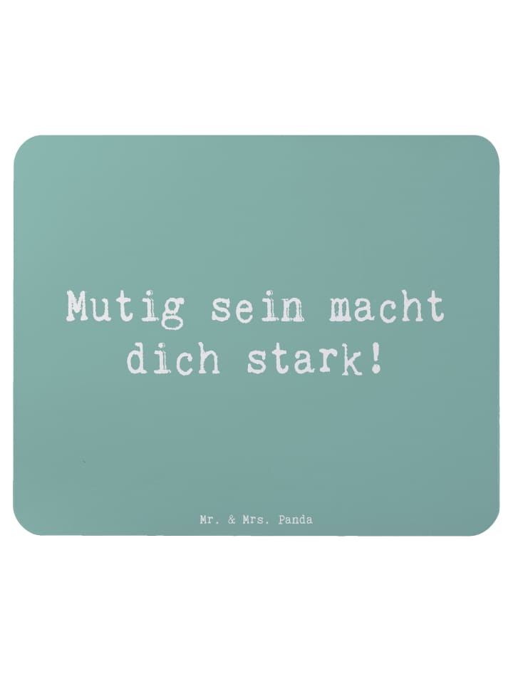 Maus Pad Spruch Angst überwinden mit Spruch in Meeresbrise