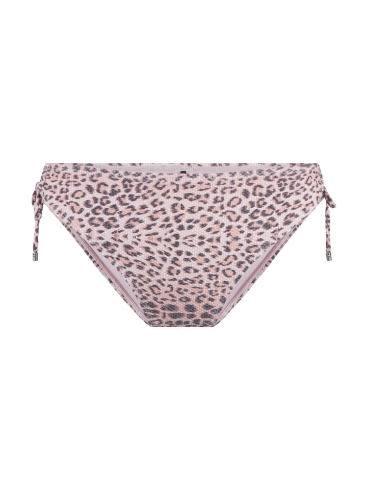 Bikini Slip mit Schnur Leopard Druck