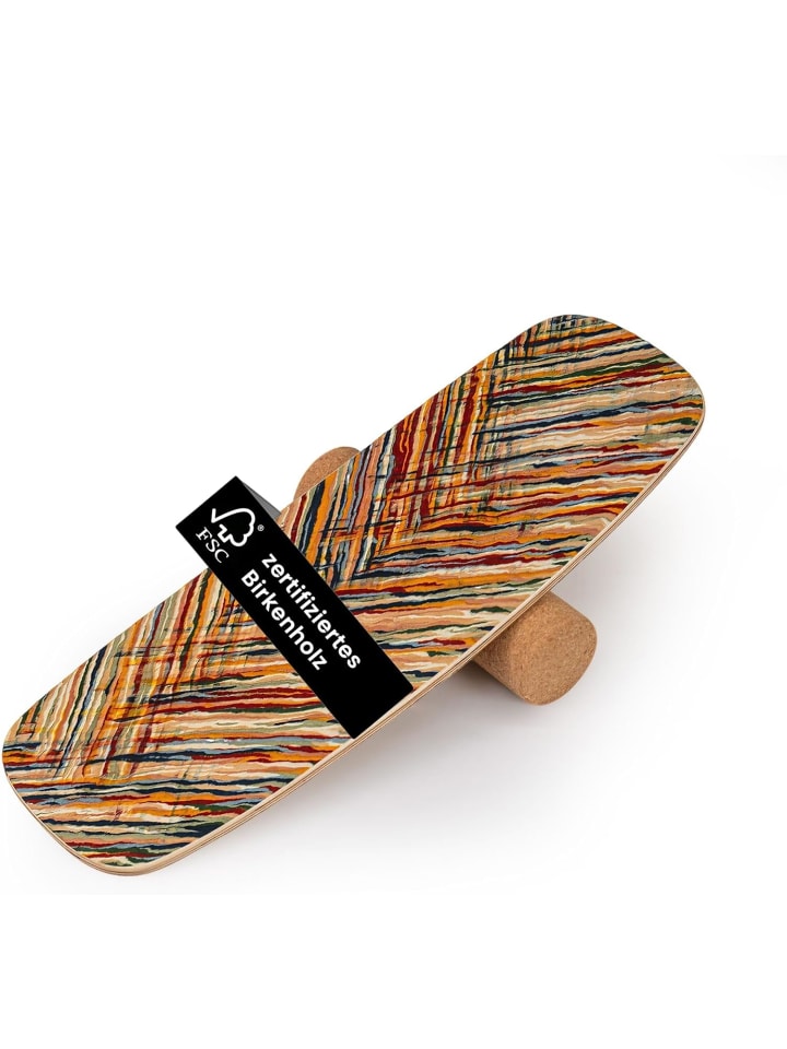 Balance Board Birkenholz in Bunt