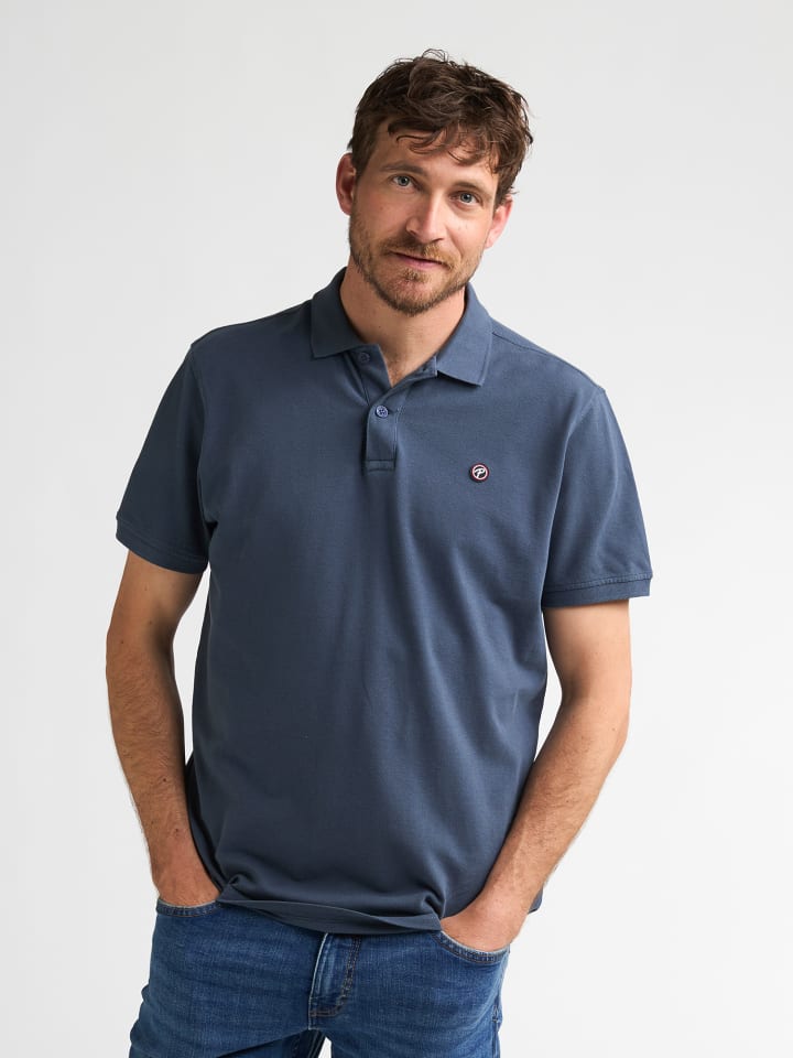 Klassisches Poloshirt Dolphin in Blau