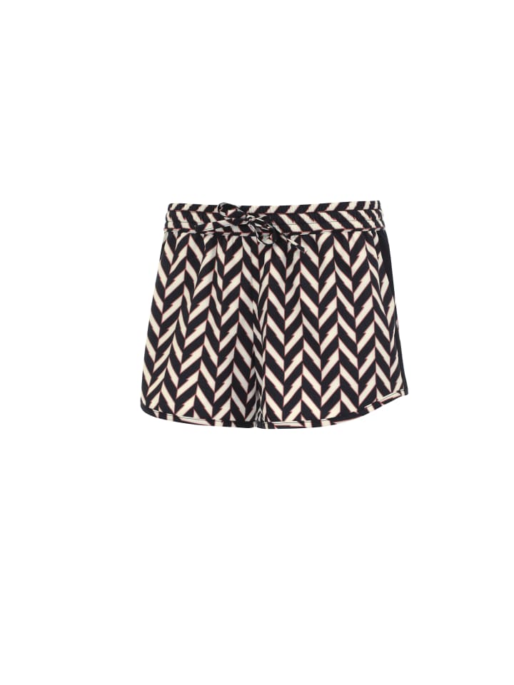 Shorts in schwarz/natur