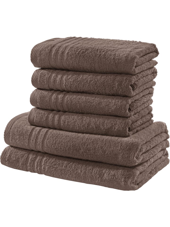 Frottier Frottier-Set uni 6-tlg. New York in taupe