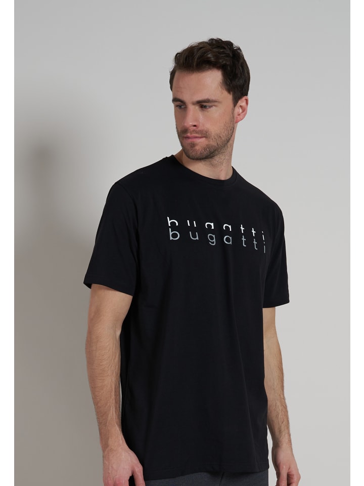 T-Shirt Palermo in schwarz-dunkel-uni