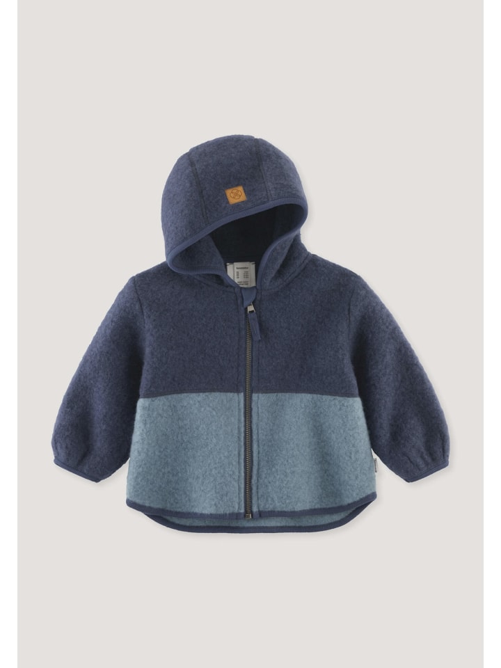 Wollfleece Jacke in graphitblau