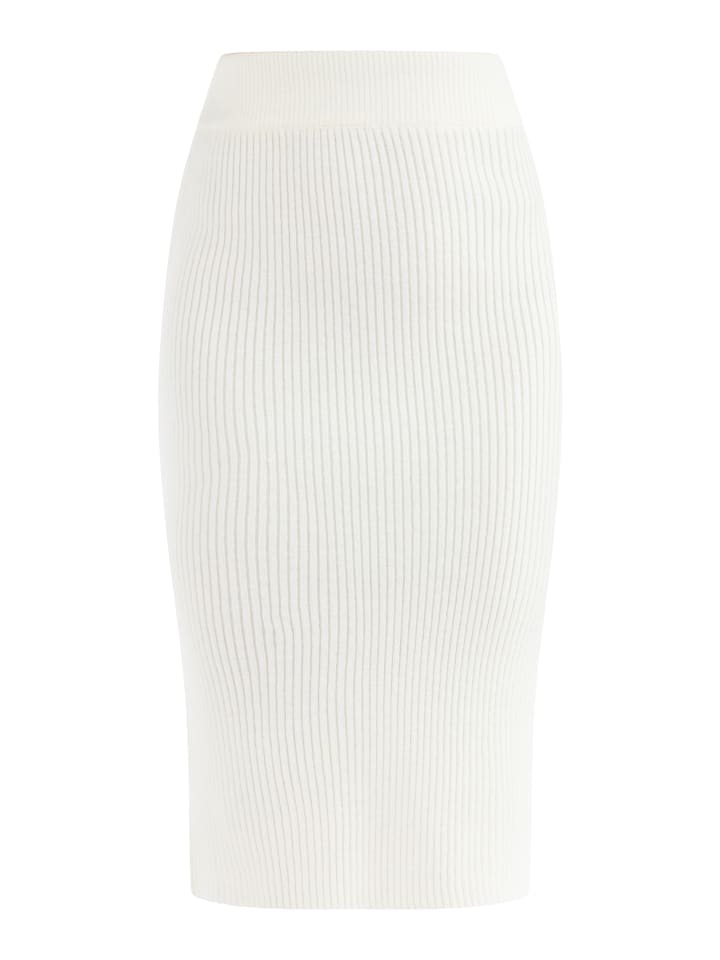 Damen Strick Midirock in Weiss