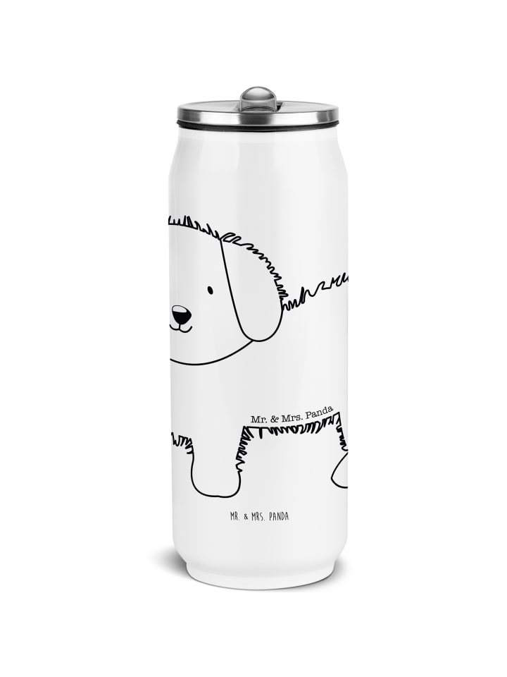 Getränkedosen Trinkflasche Hund Flauschig ohne ... in Weiß