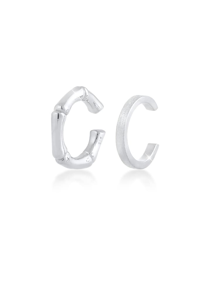 Ohrringe 925 Sterling Silber Bambus in Silber