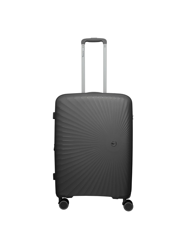 Tamaris x Travelite Voyaage 4 Rollen Trolley M 66 cm mit Dehnfalte anthracite