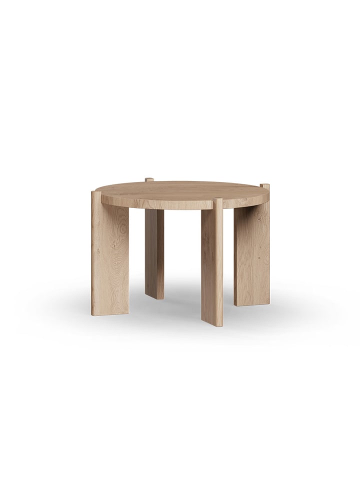 Couchtisch Travertino Wildeiche gebleicht 66 / 66 / 42cm