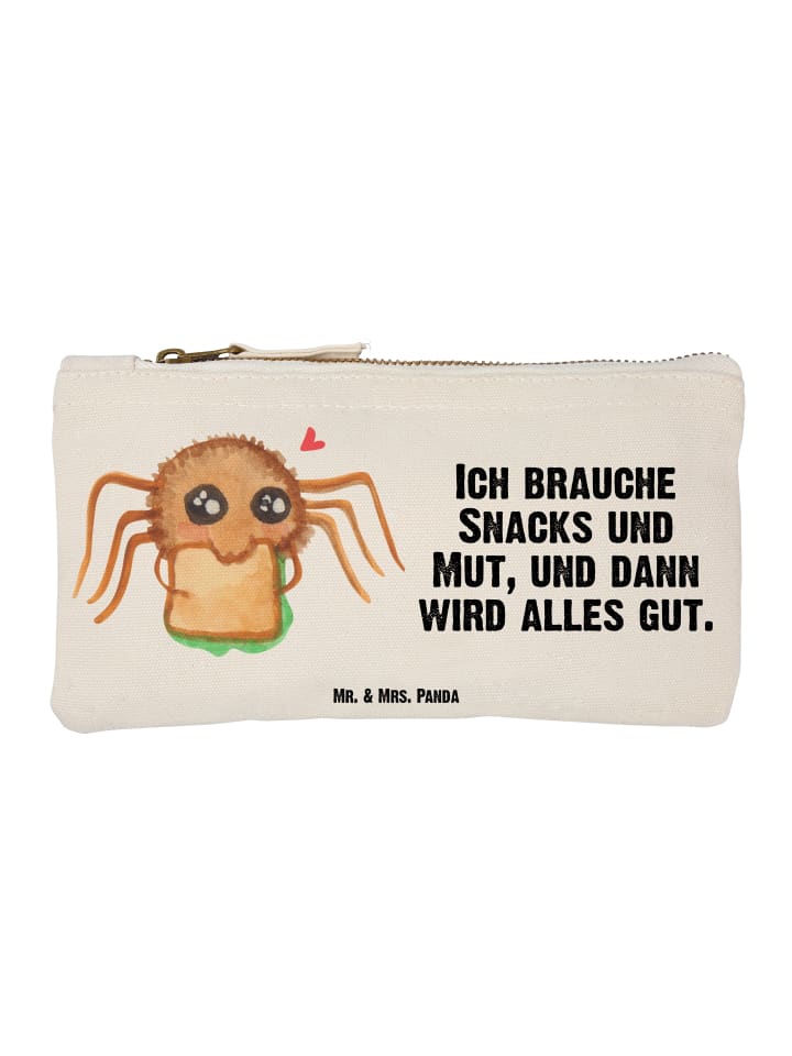 Federmäppchen Spinne Agathe Sandwich mit Spruch in Weiß