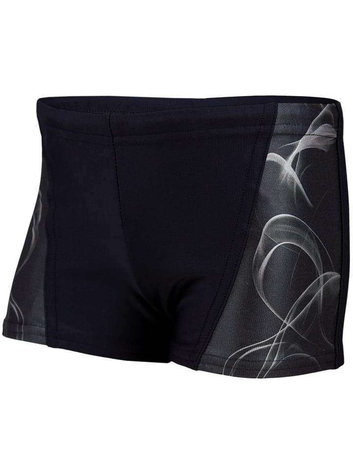 Jungen Schwimmhose Kontrastfarbige Einsätze in schwarz Modell 2