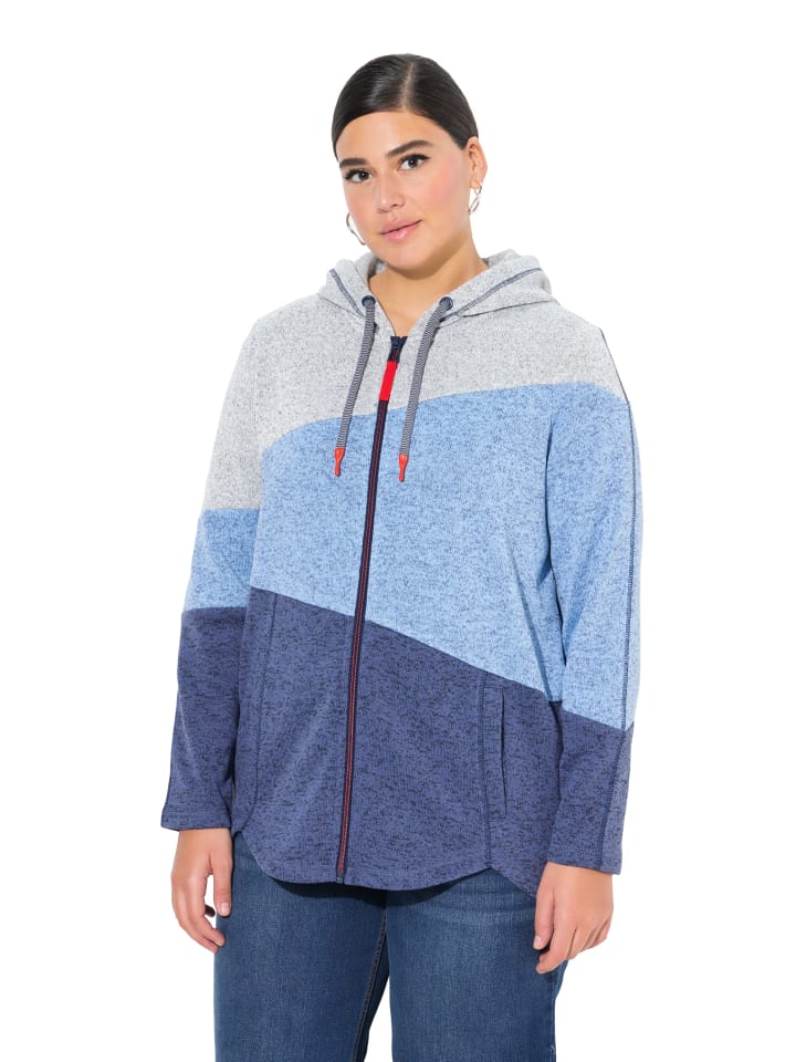 Sweatjacke in atlantikblau
