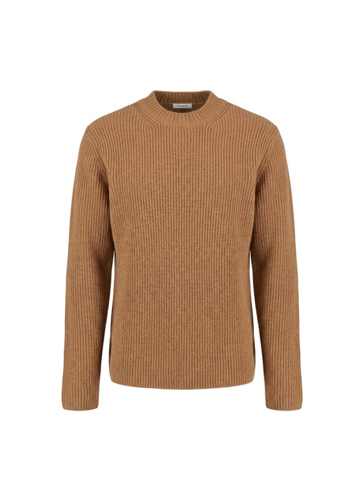 Braun Wolle Herren Pullover