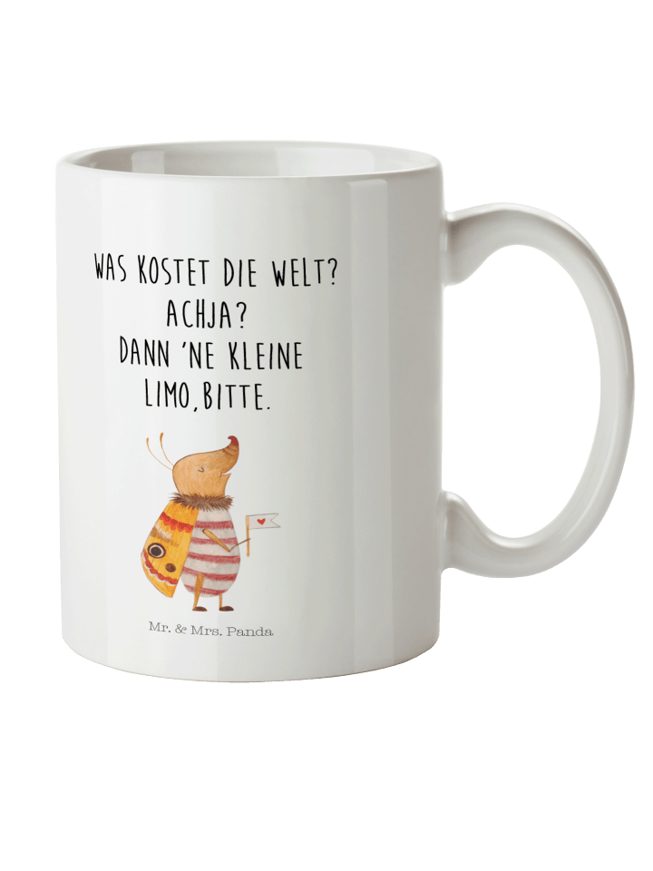 Kinderpott Nachtfalter Fähnchen mit Spruch in Weiß