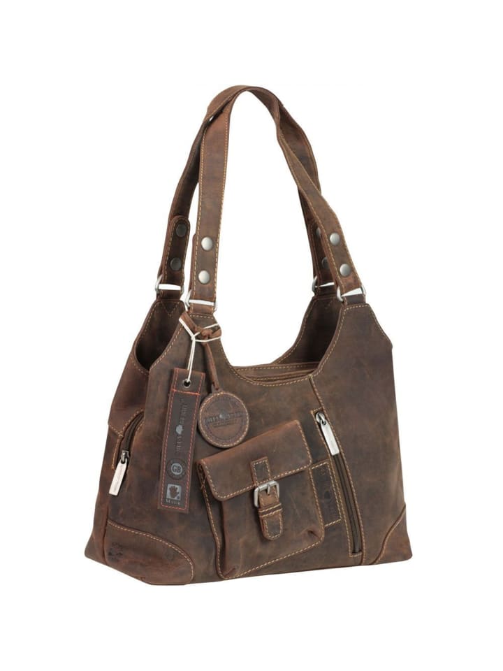 Vintage Revival Vol. 1 Schultertasche Leder 31 cm sattelbraun