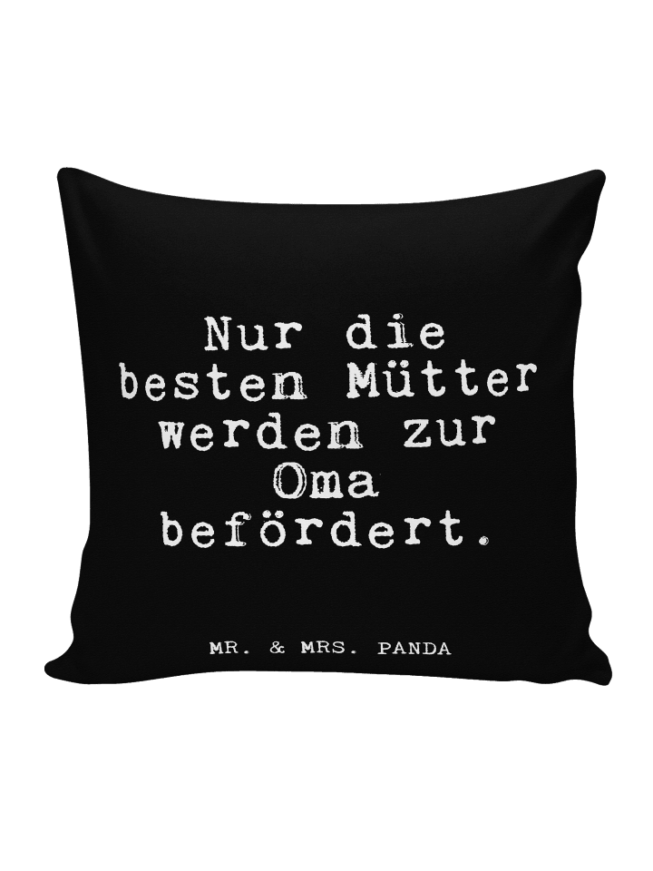 Kissen Nur die besten Mütter... mit Spruch in Schwarz