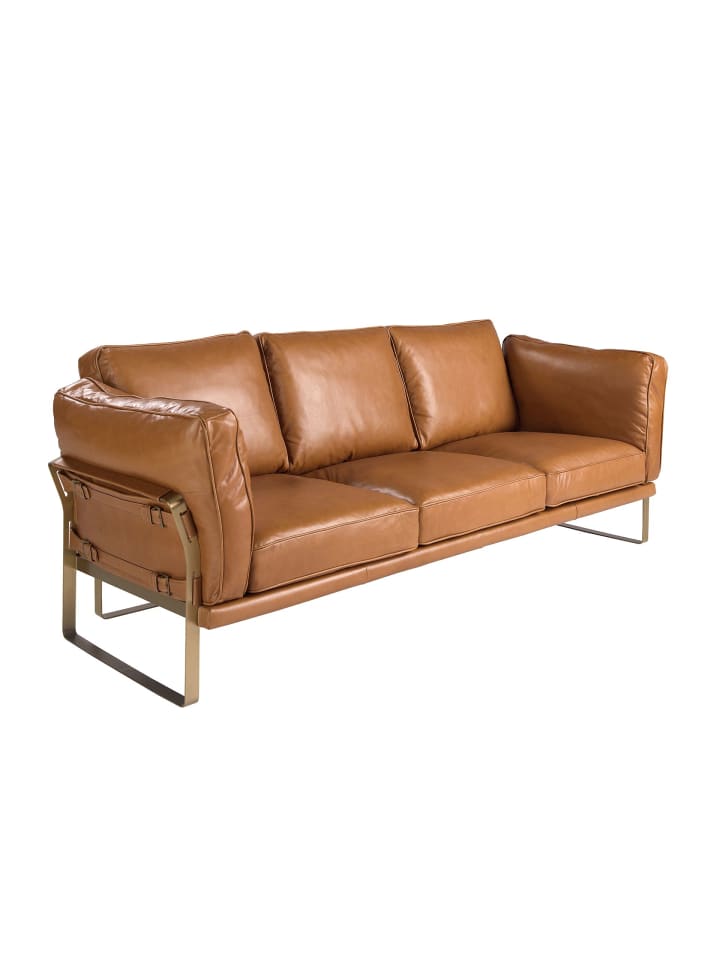 Sofa 6230 in Kamel / Gold