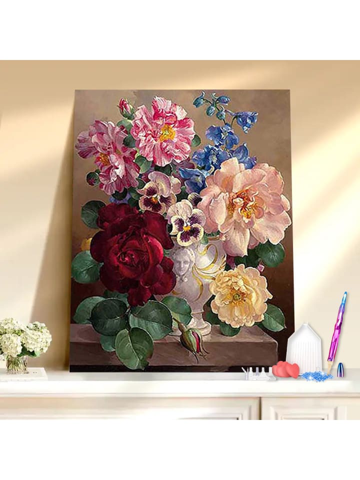 Diamond Painting-"Blumenstrauß Bunt" 