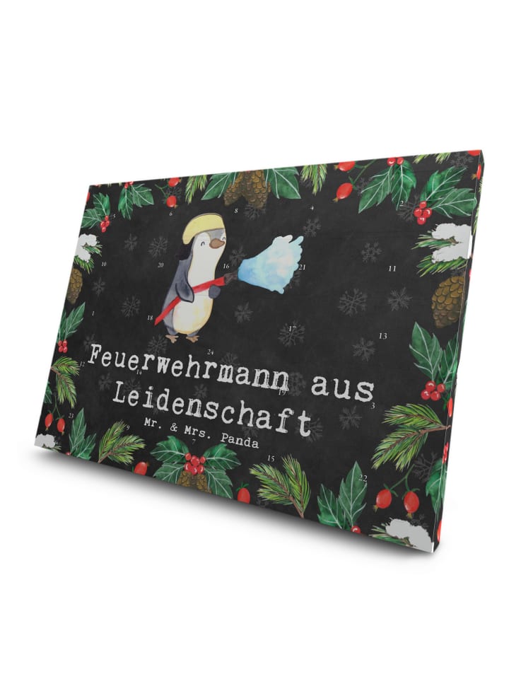Advents-Teekalender Feuerwehrmann Leidenschaft ... in Kreidetafel