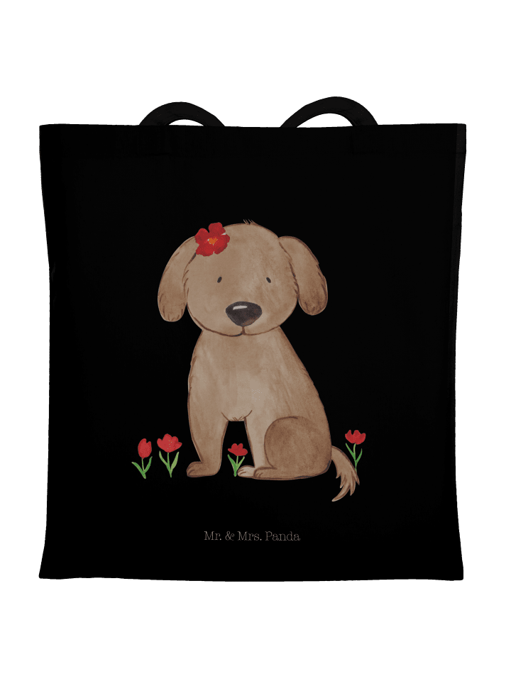Tragetasche Hund Dame ohne Spruch in Schwarz