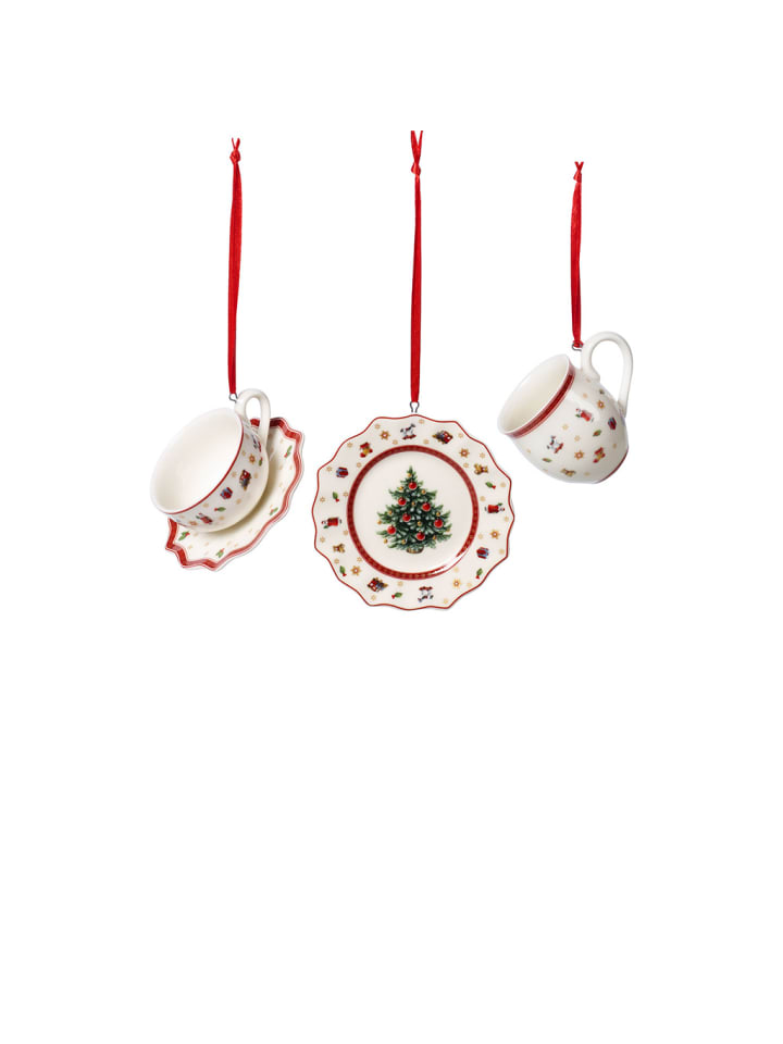 3-tlg. Ornamente Geschirrset Toy's Delight Decoration in Bunt