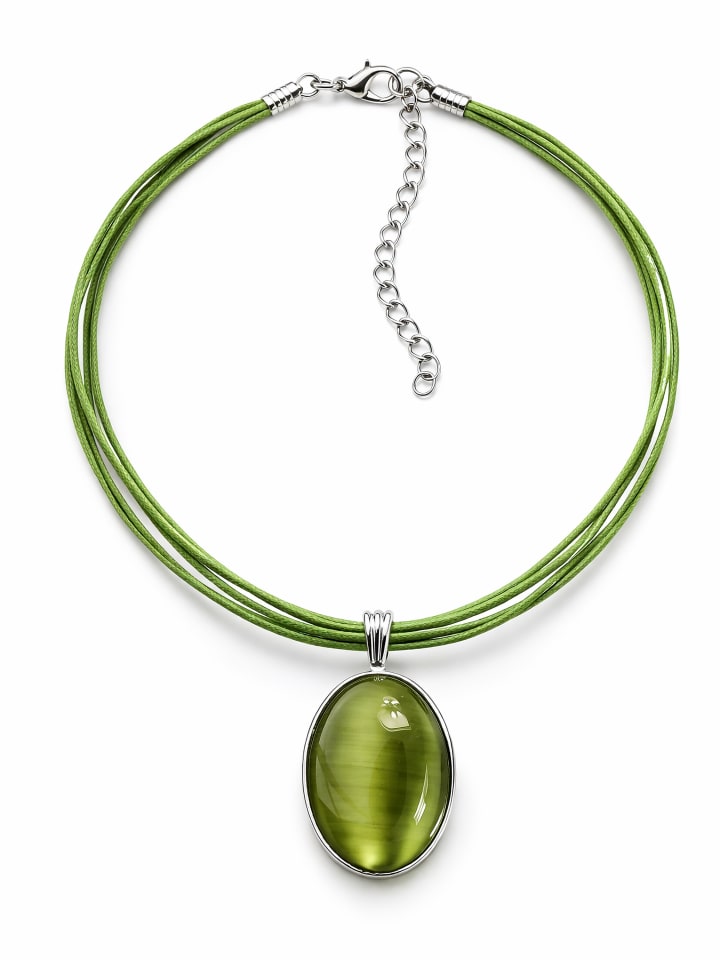 Kurze Kette " Stone " in khaki